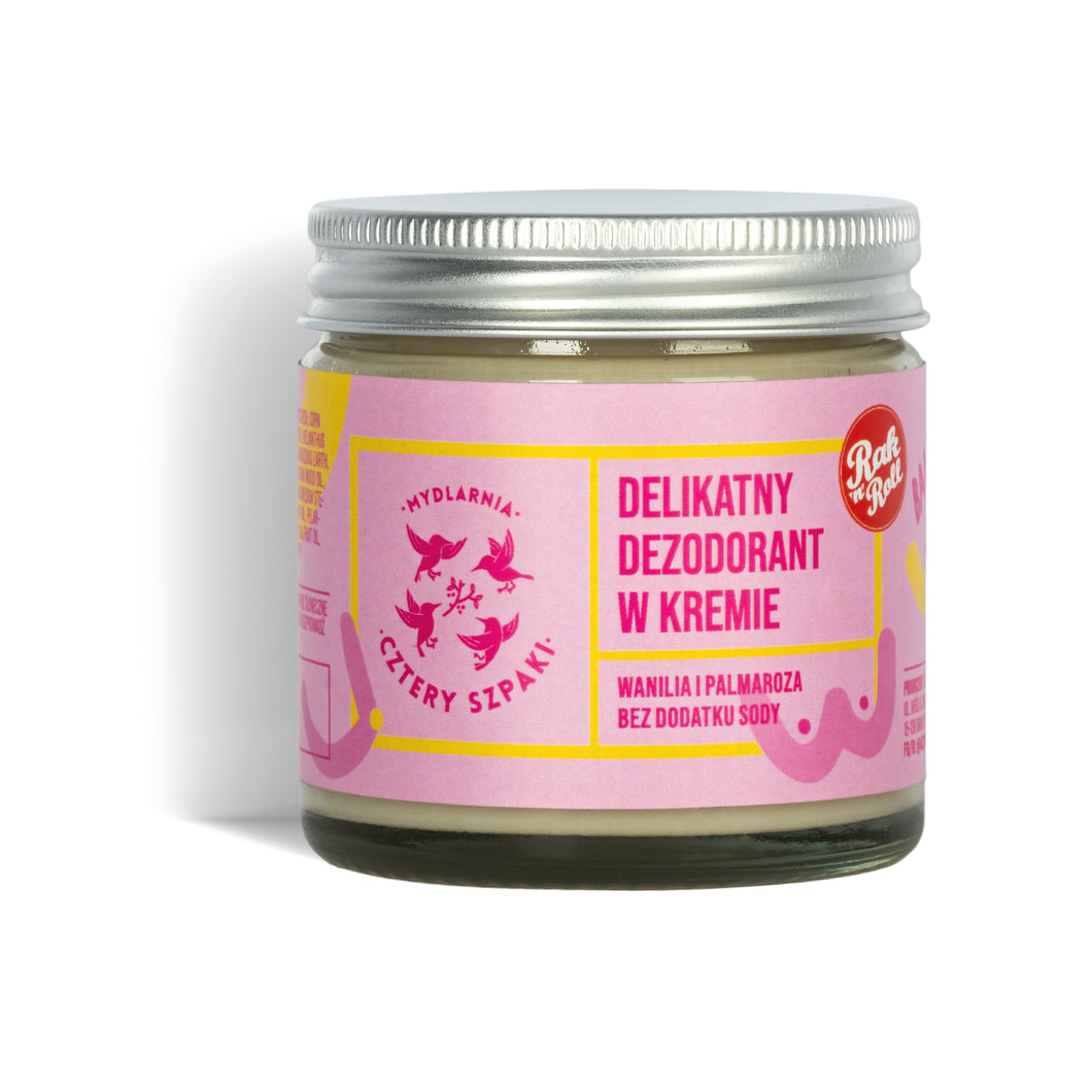 DELIKATNY DEZODORANT W KREMIE BADAJ SIĘ WANILIA, PALMAROZA 60ml